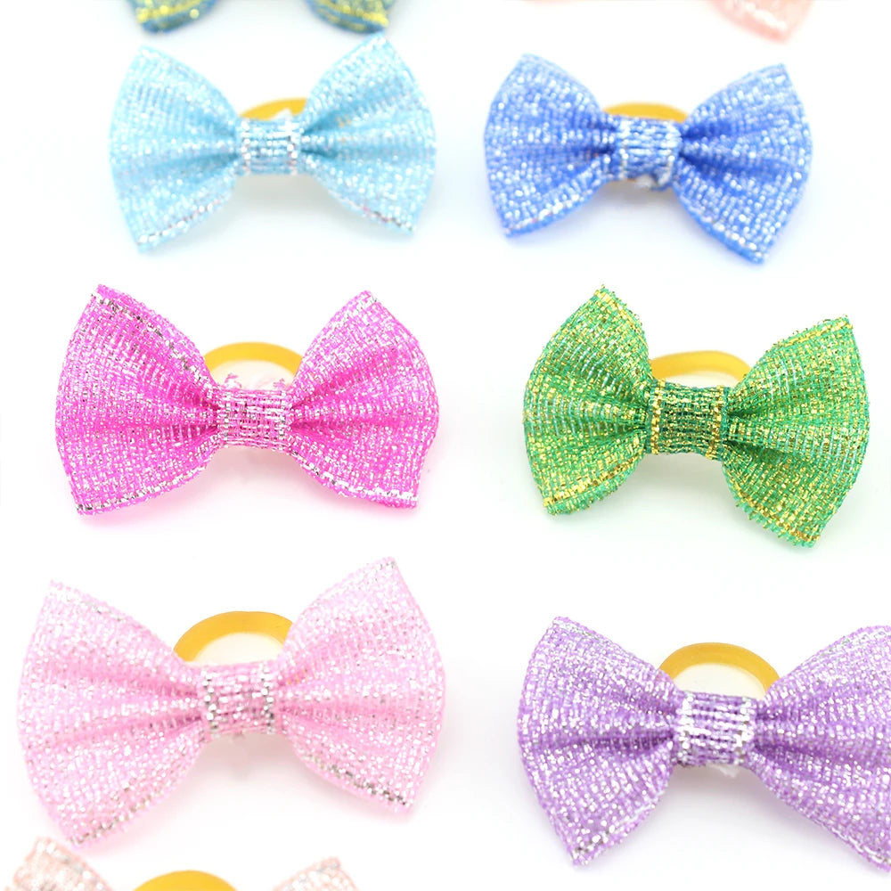 Cute Yorkie Headwear Pet Bows