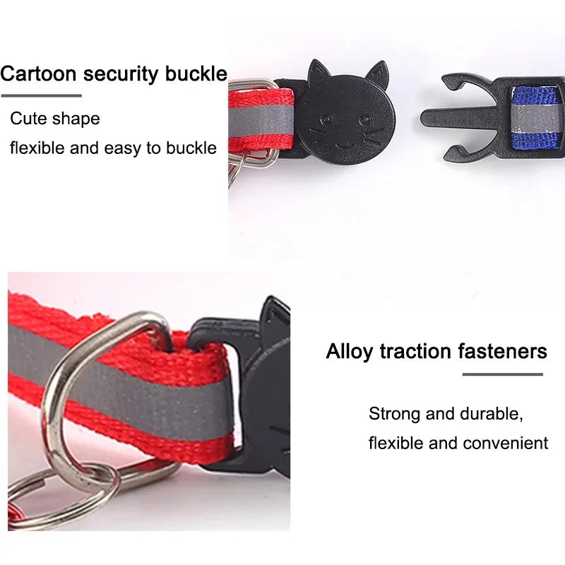 10Pcs Wholesale Collars With Bell Adjustable Necklace
