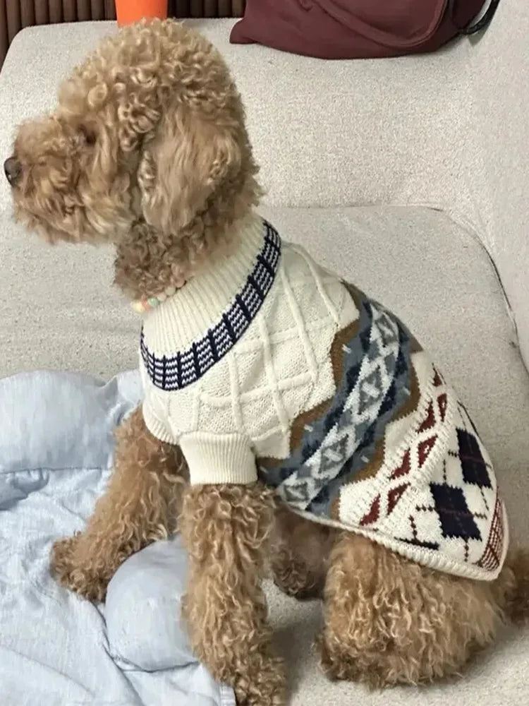 Turtleneck Knitted Winter Dog Clothes