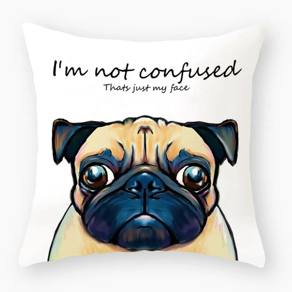 Cute Dog Yorkie Sofa Pillowcase