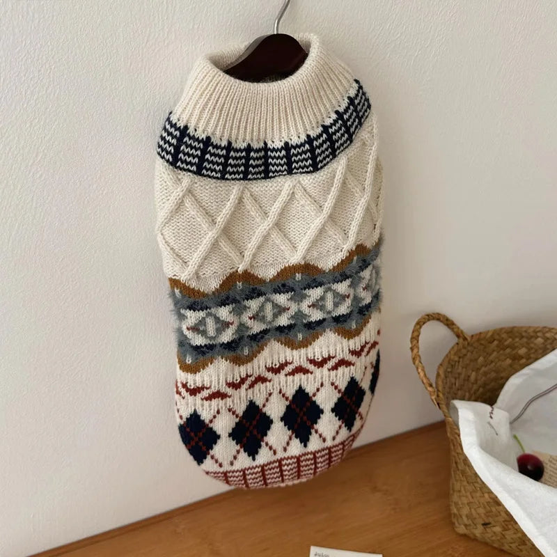 Turtleneck Knitted Winter Dog Clothes