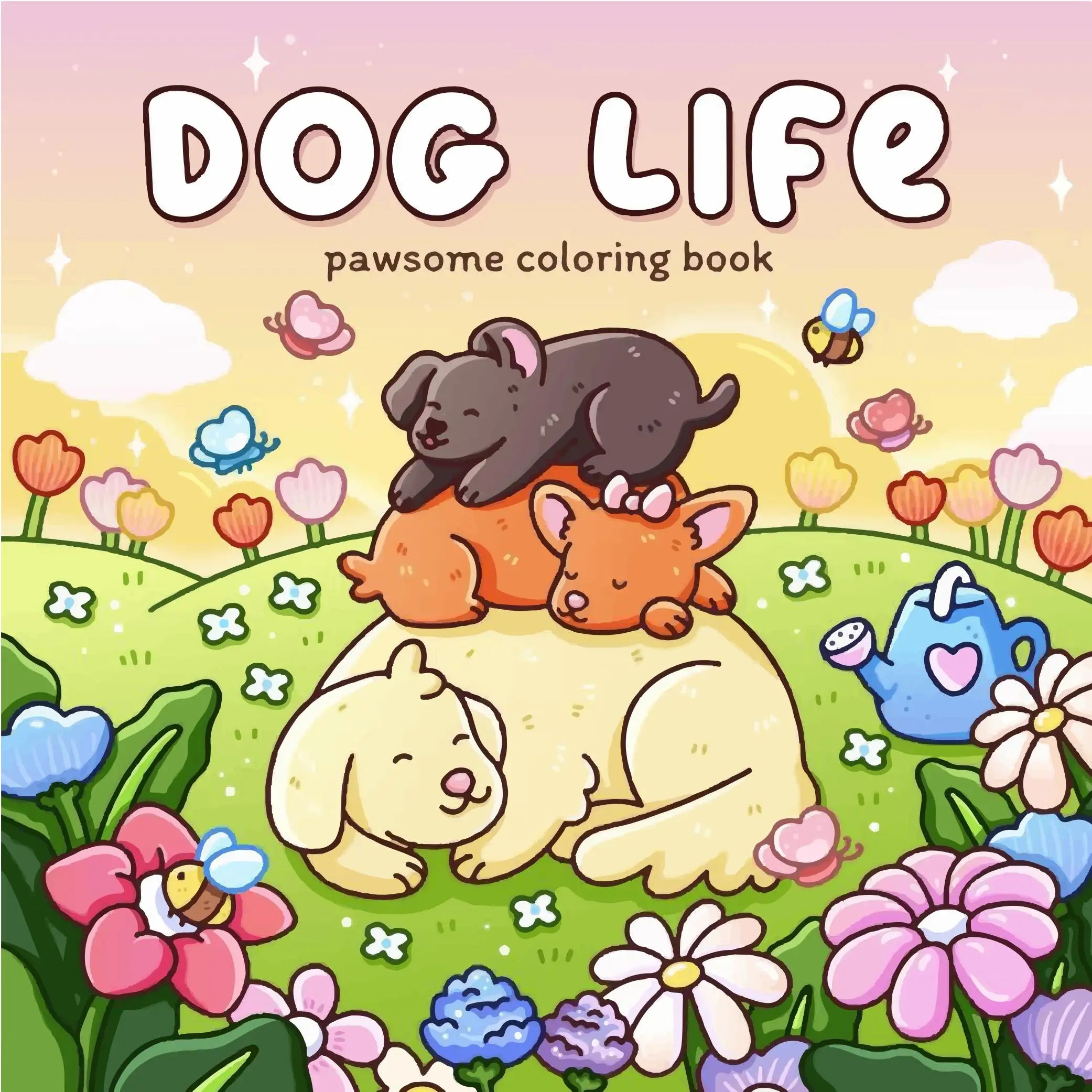 Dog Life Adult Coloring Book