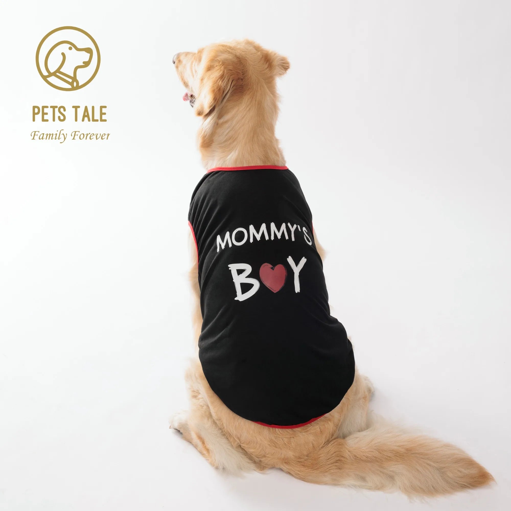 Dog T-Shirt with Cute Mommy Boy Print