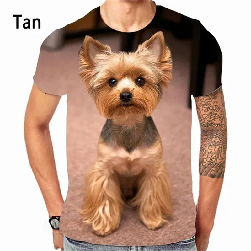 Yorkshire Terrier Dog Graphic T Shirt for Men