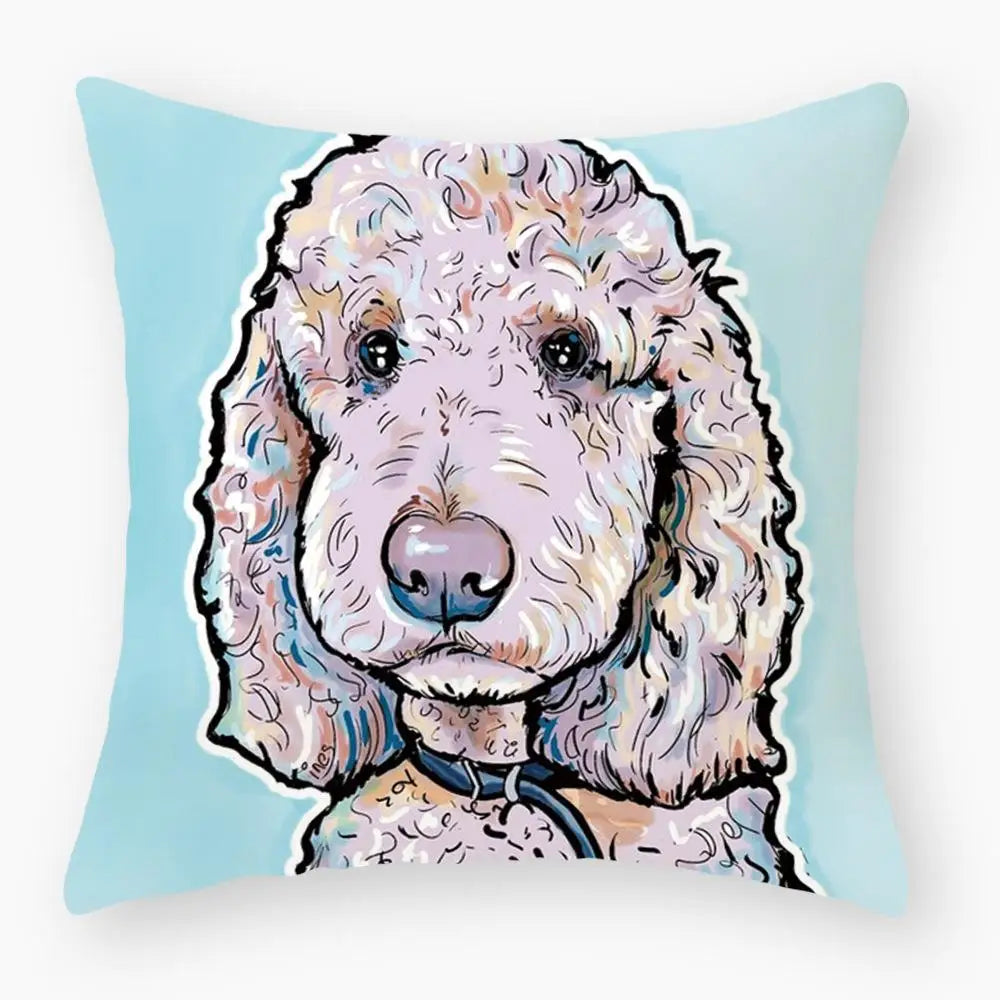 Cute Dog Yorkie Sofa Pillowcase