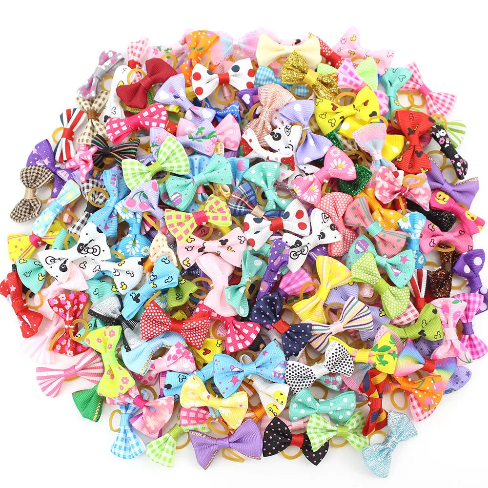Cute Yorkie Headwear Pet Bows