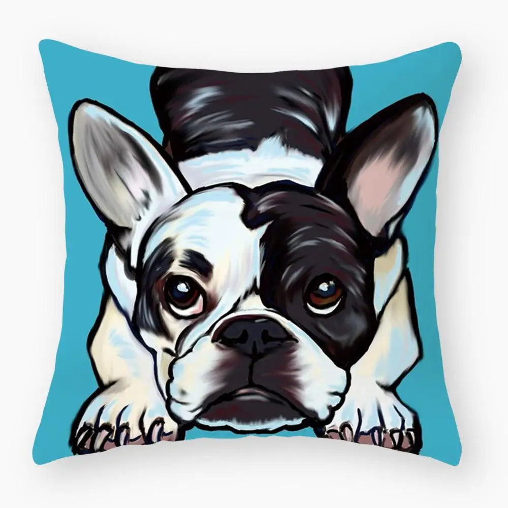 Cute Dog Yorkie Sofa Pillowcase