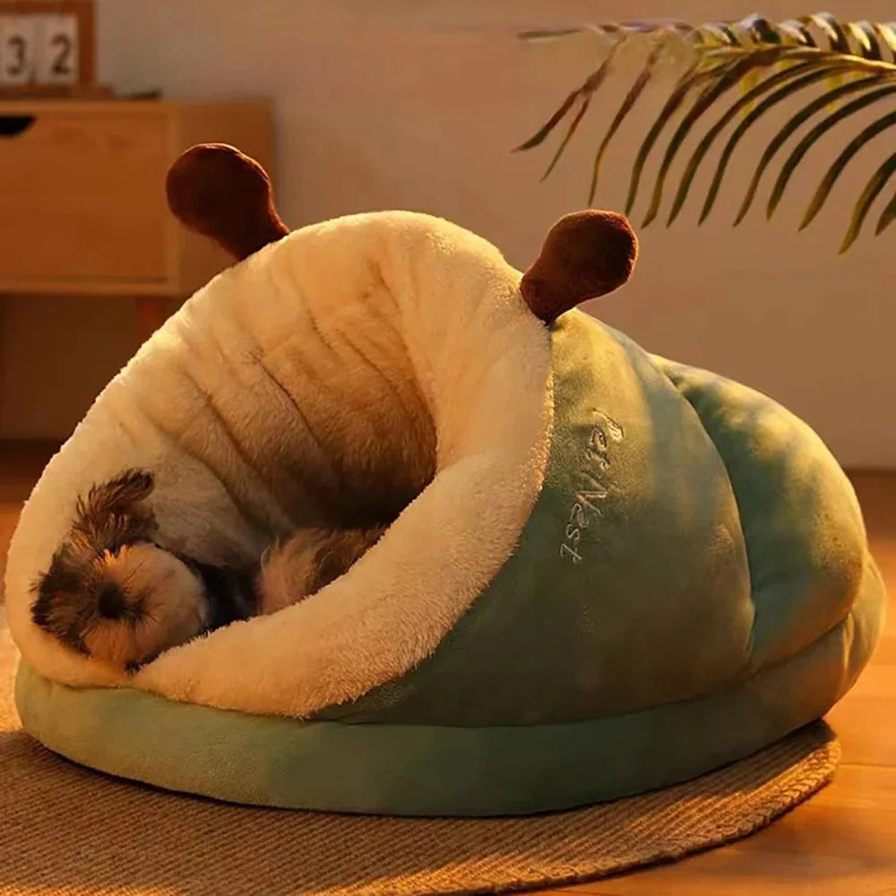 Cozy Slipper-Style Pet Bed Warm, Breathable, and Washable Foldable Dog House