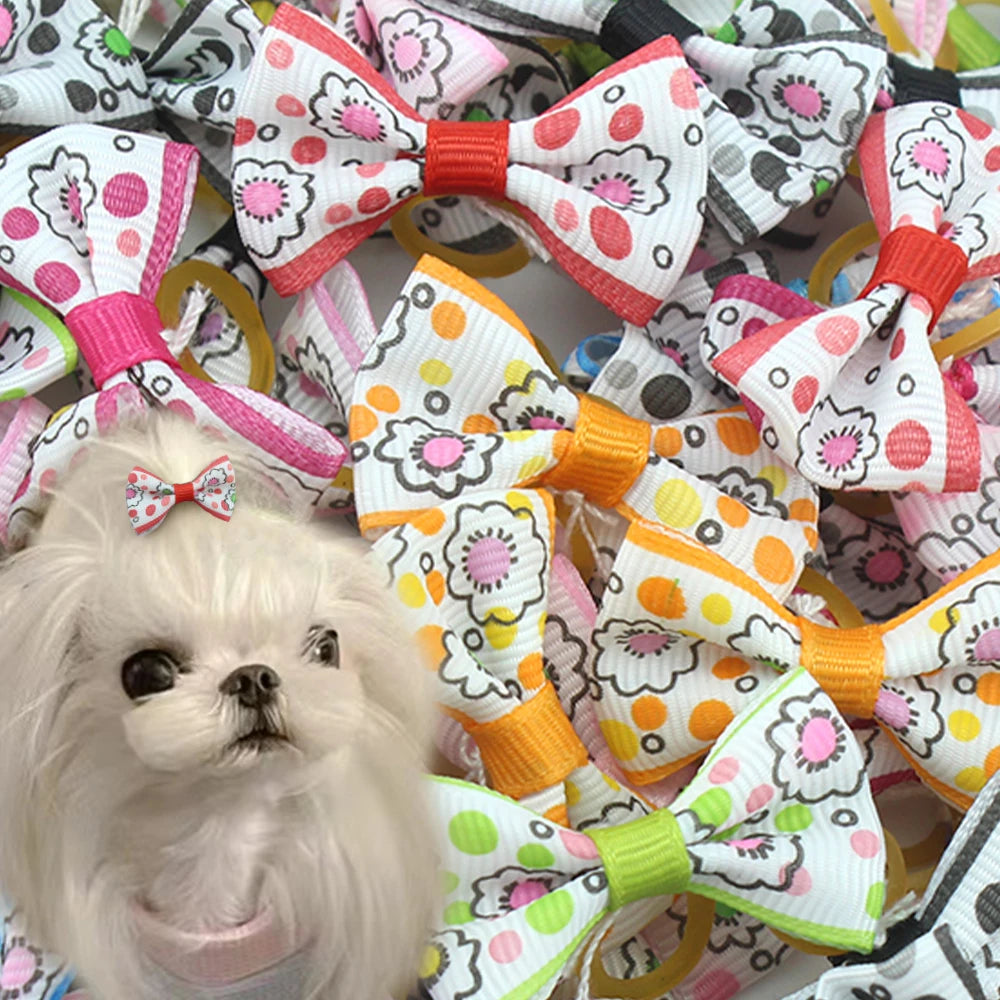 Cute Yorkie Headwear Pet Bows
