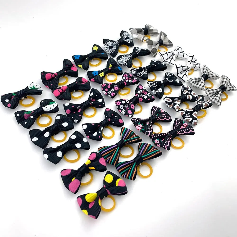 Cute Yorkie Headwear Pet Bows