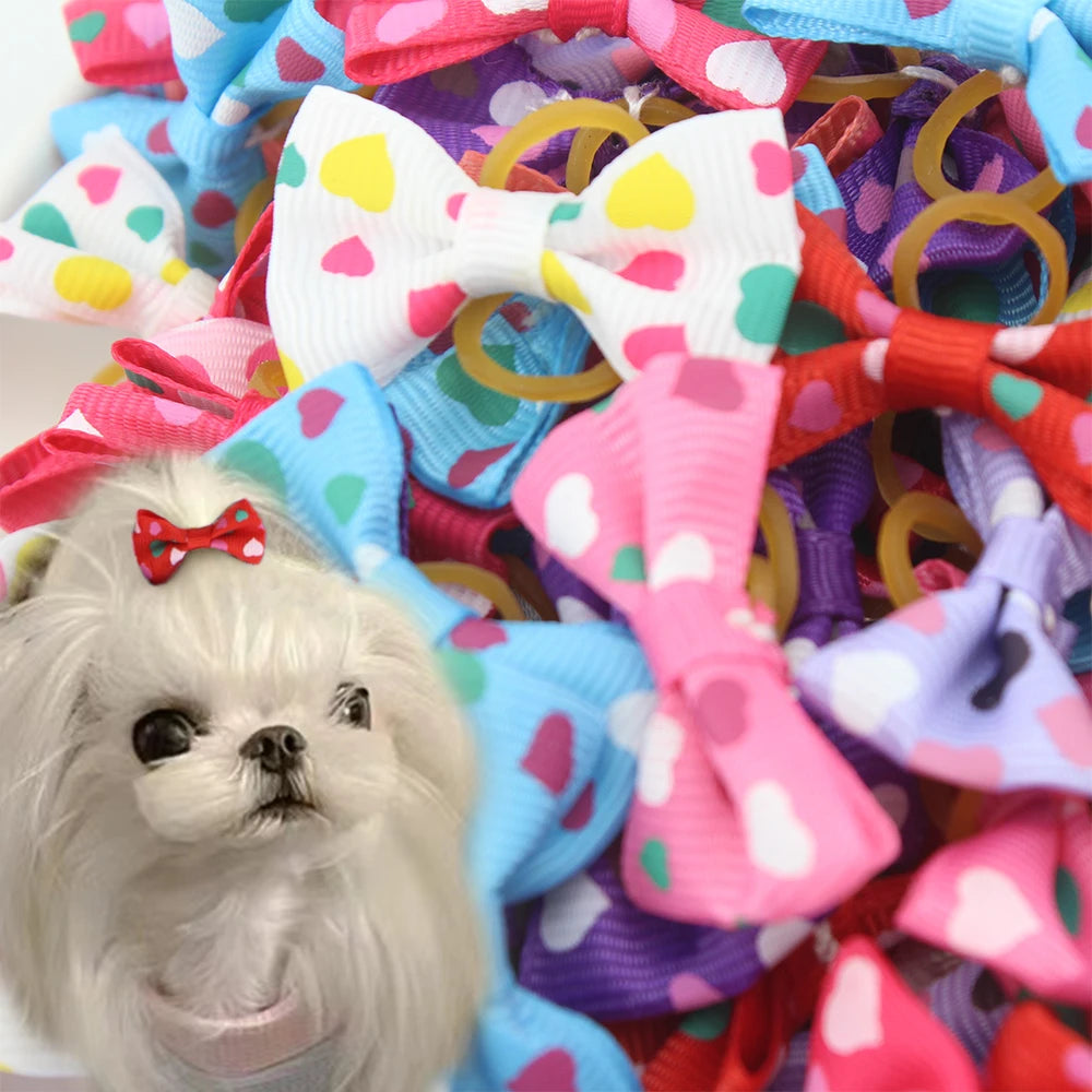 Cute Yorkie Headwear Pet Bows