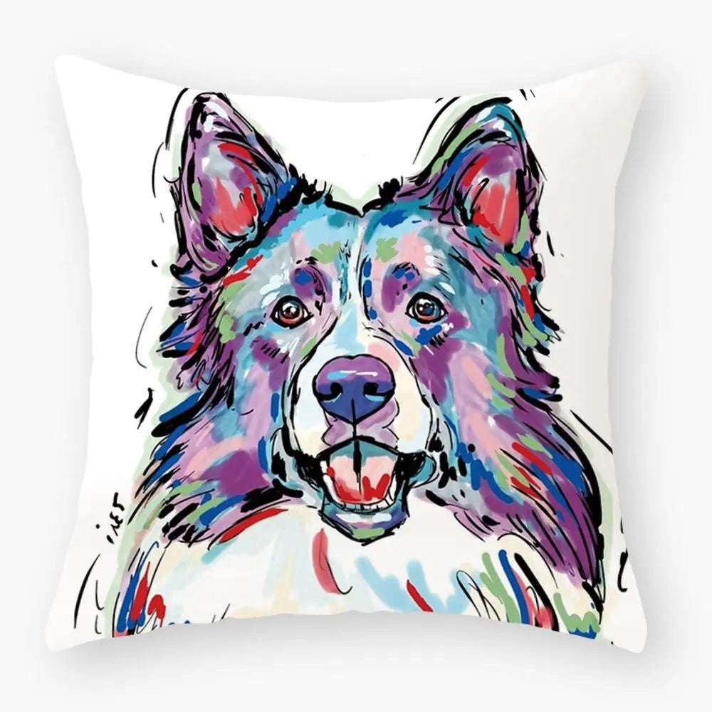 Cute Dog Yorkie Sofa Pillowcase