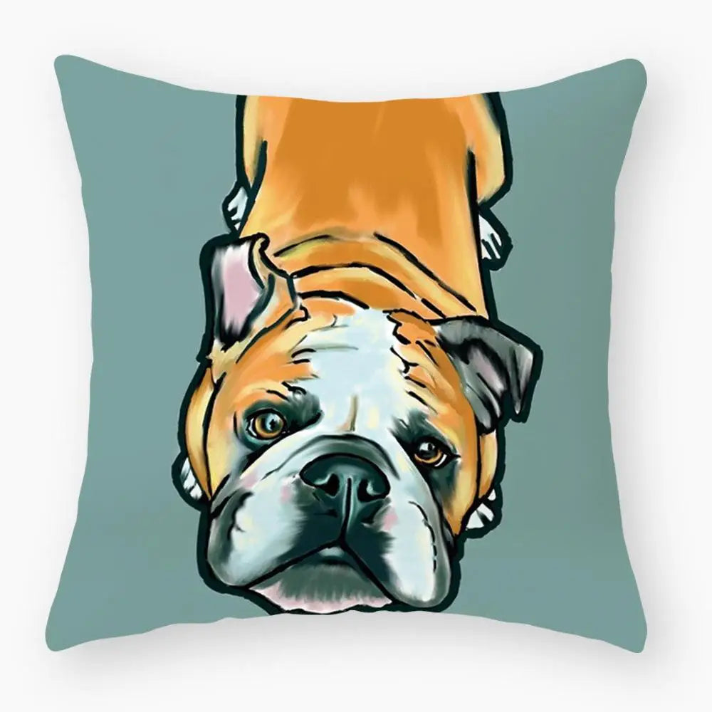 Cute Dog Yorkie Sofa Pillowcase