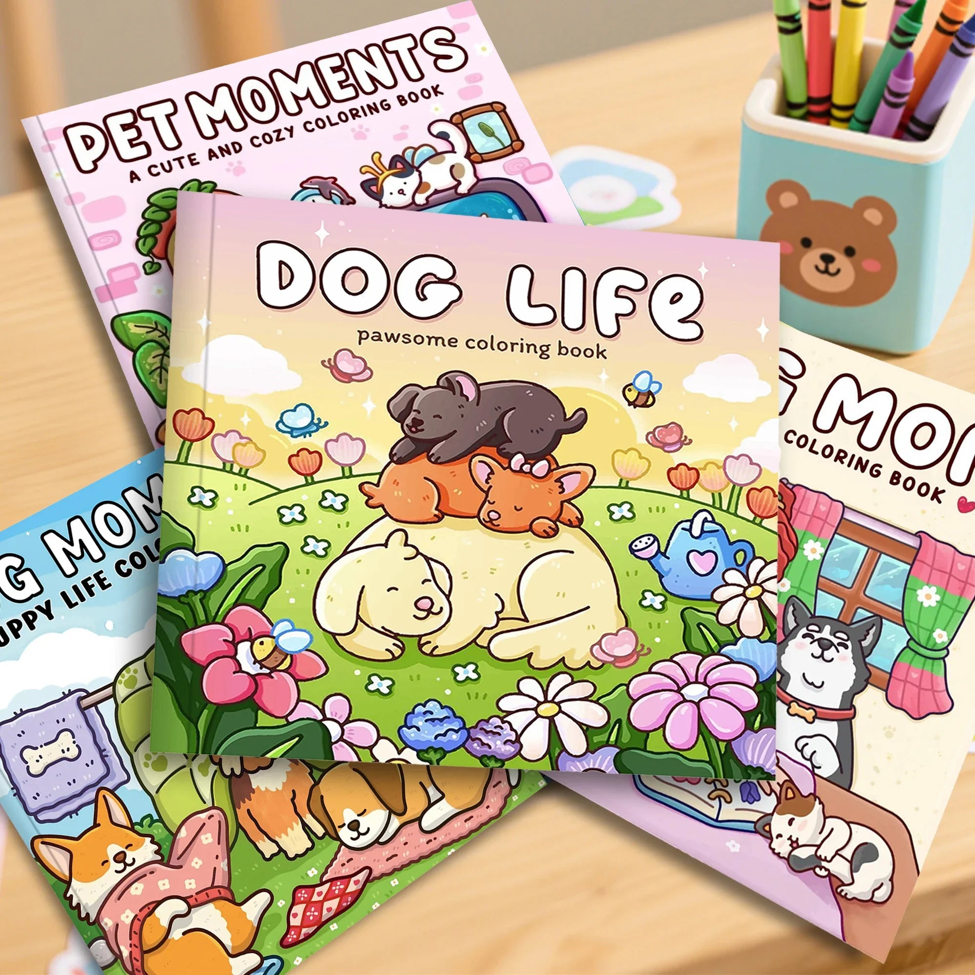 Dog Life Adult Coloring Book