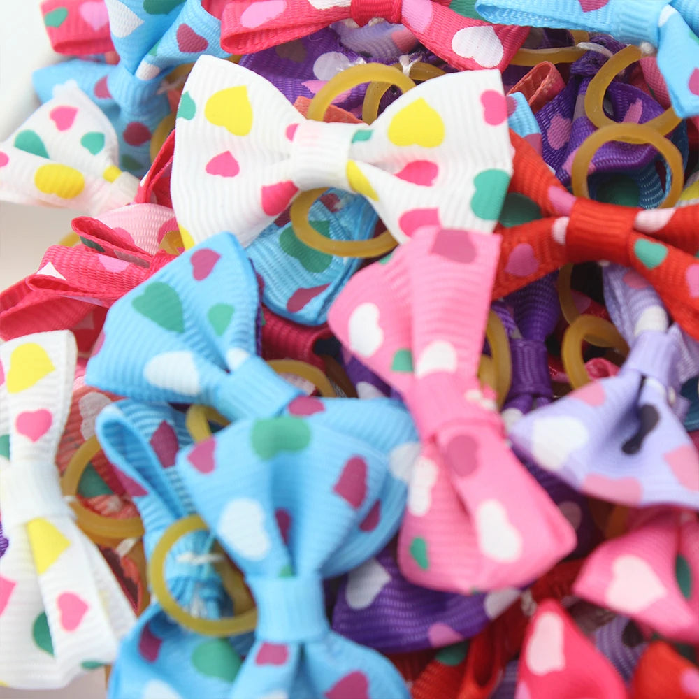 Cute Yorkie Headwear Pet Bows