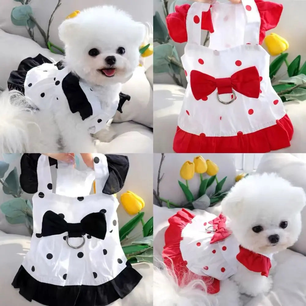 Pet Outfits Cute Dog Princess Dress Harness Breathable