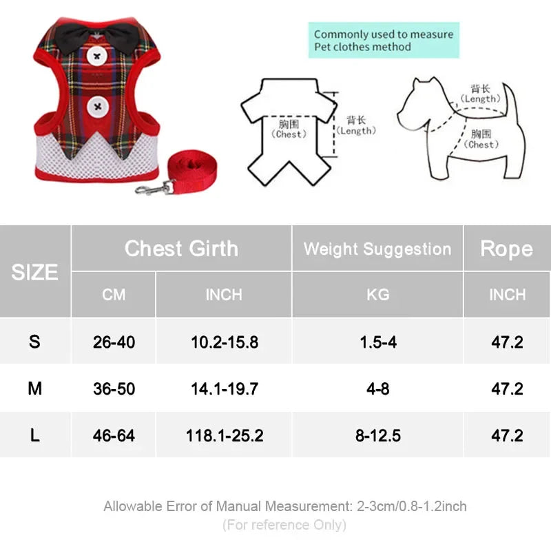 Harness Leash Set For Medium Dog
