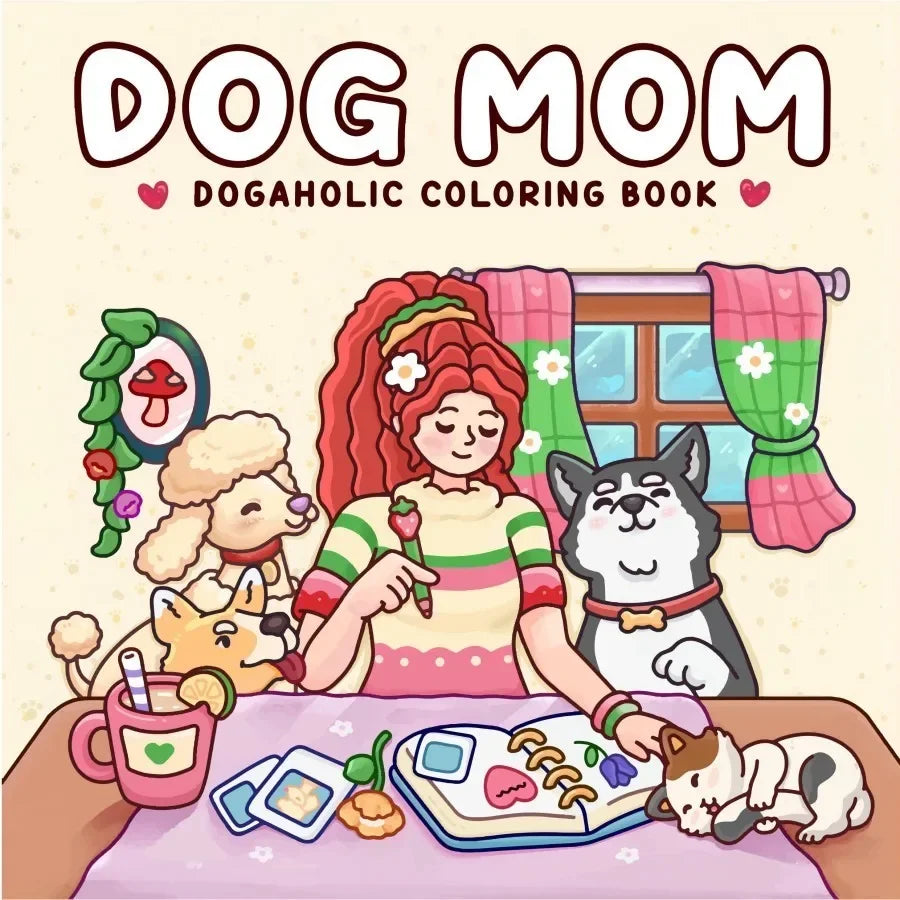 Dog Life Adult Coloring Book
