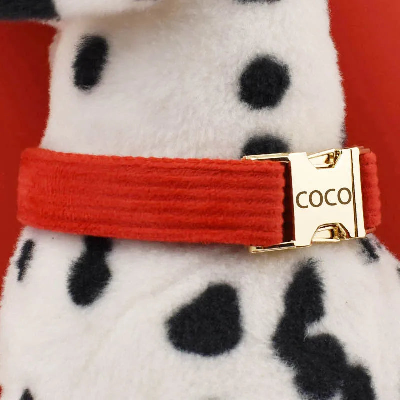 Dog Leash Corduroy Collar