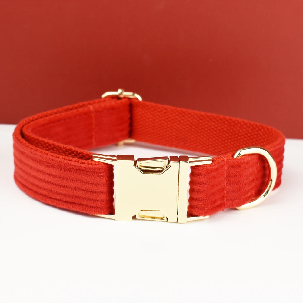 Dog Leash Corduroy Collar