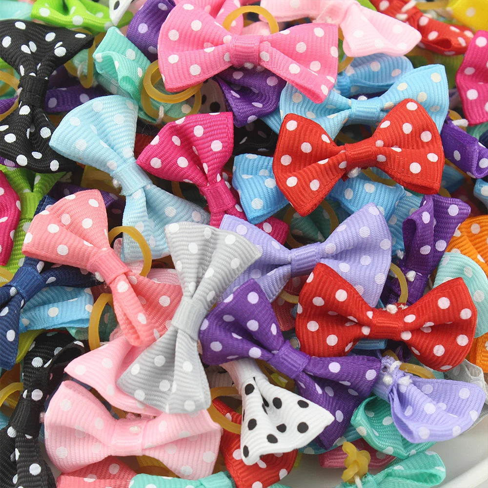 Cute Yorkie Headwear Pet Bows