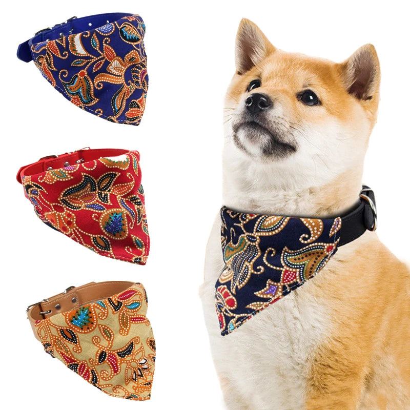 Personalized Dog Collar with Tie