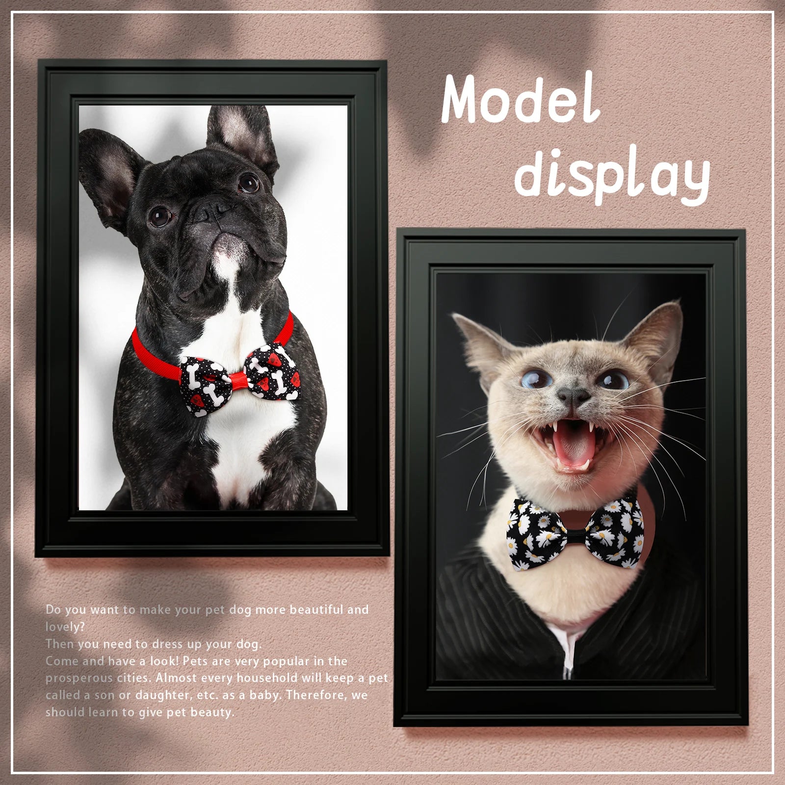 Adjustable Handmade Pet Bows Collars