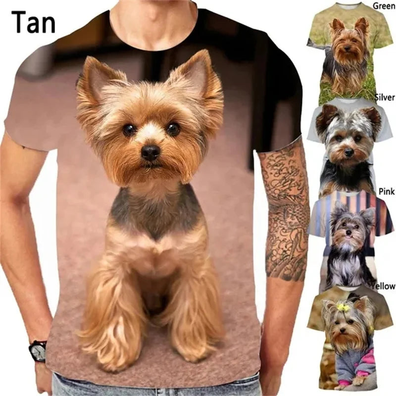 Yorkshire Terrier Dog Graphic T Shirt for Men