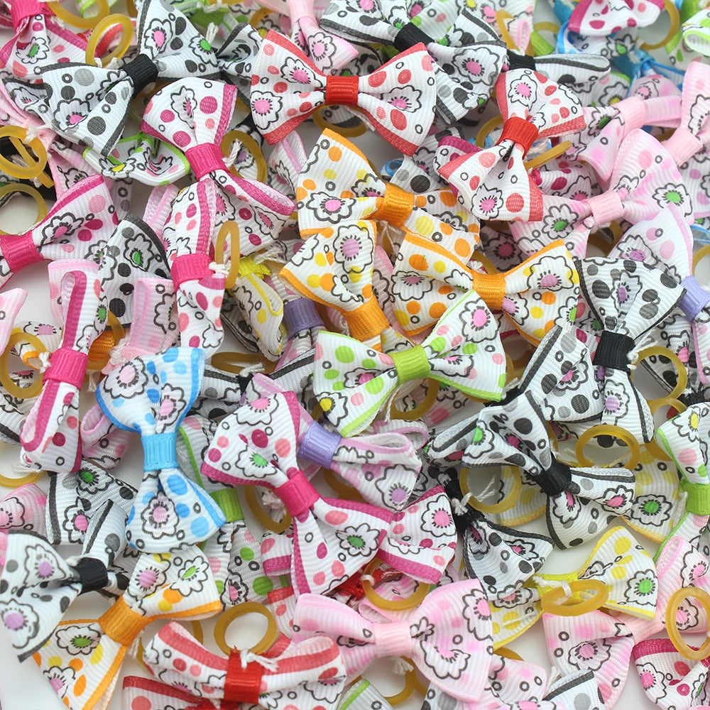 Cute Yorkie Headwear Pet Bows