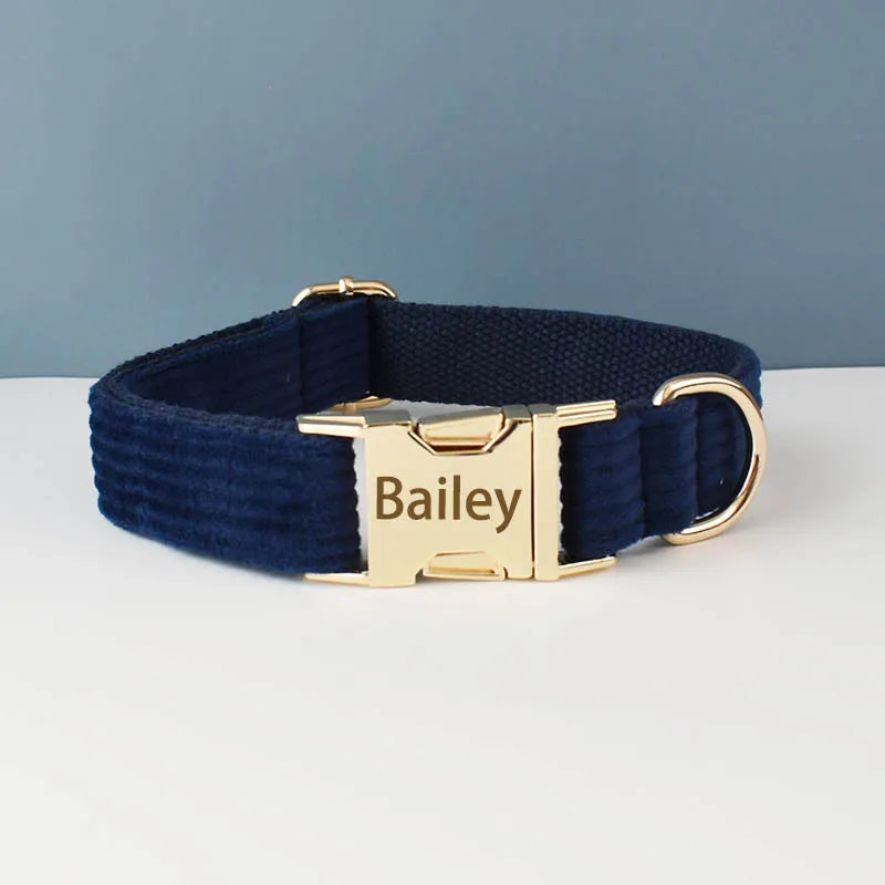 Dog Leash Corduroy Collar