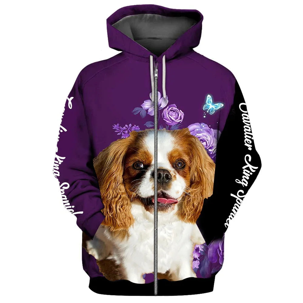 Fashion Animals Zip Hoodies Yorkshire Terrier