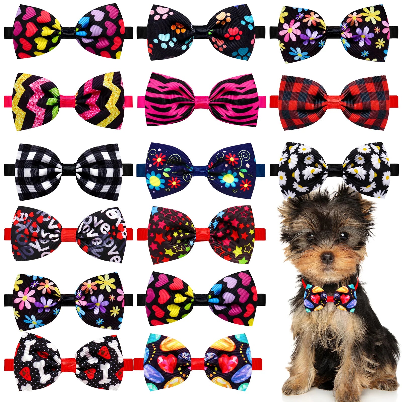 Adjustable Handmade Pet Bows Collars