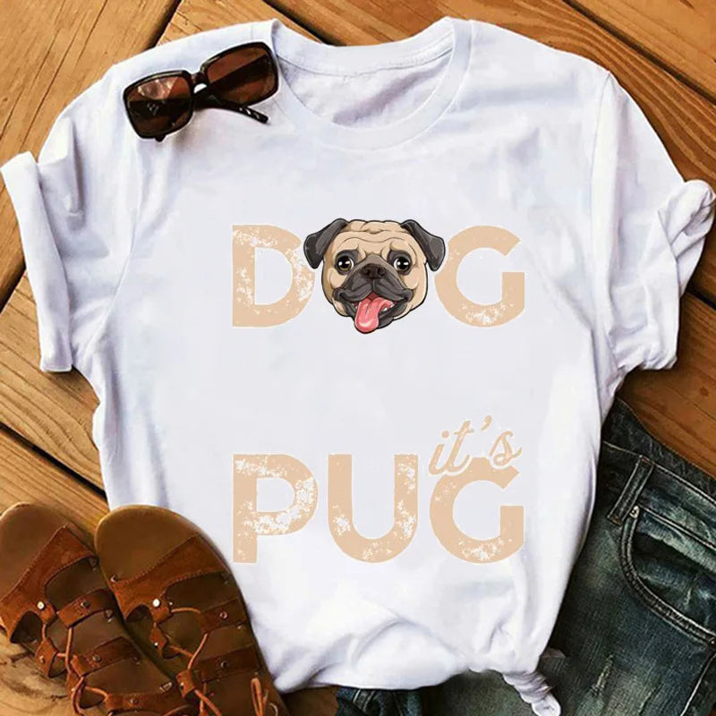 New Dog Animal Print T-shirt for Women