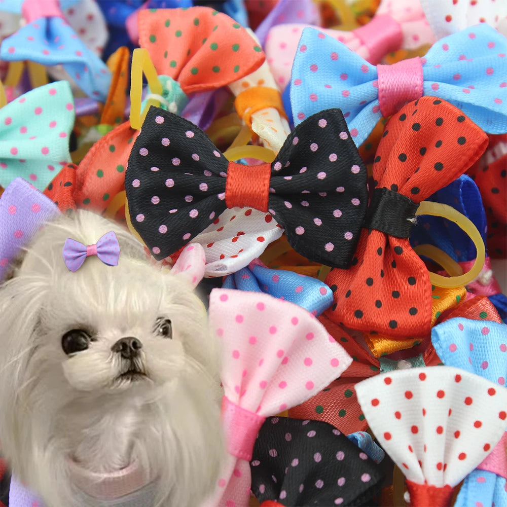 Cute Yorkie Headwear Pet Bows