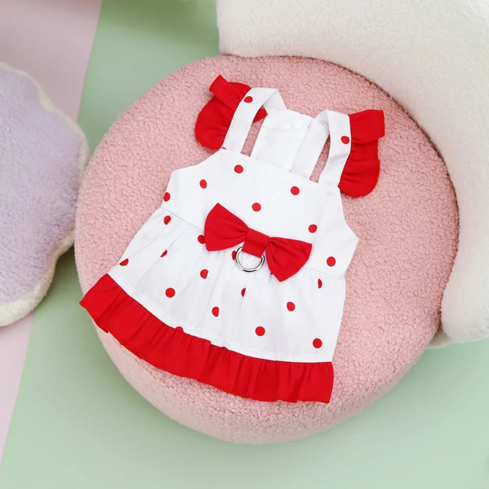 Pet Outfits Cute Dog Princess Dress Harness Breathable