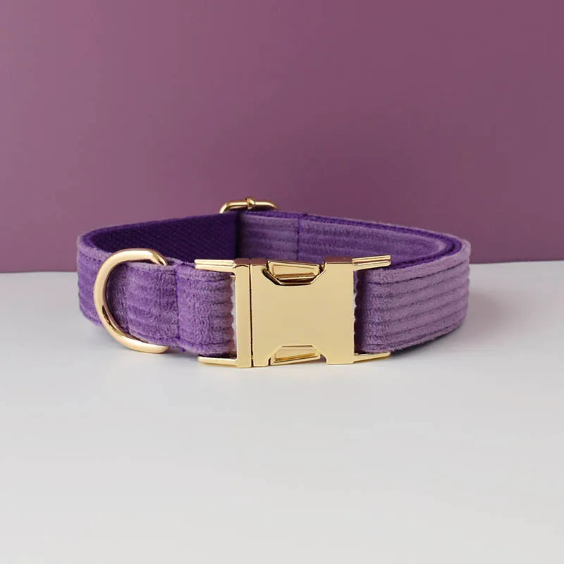 Dog Leash Corduroy Collar
