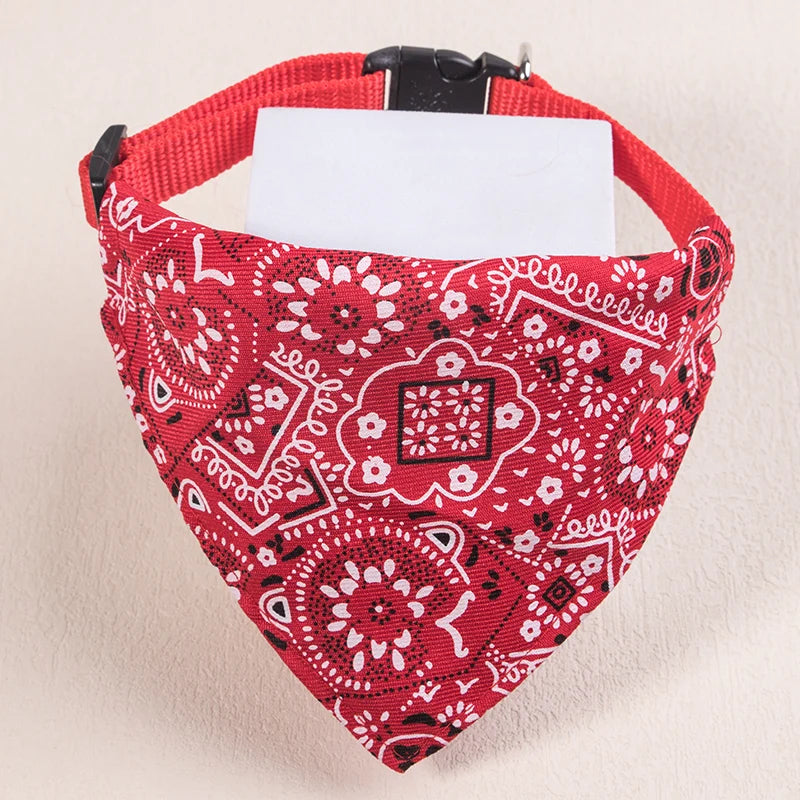 Adjustable Collar Neck Pet Scarf Bandana