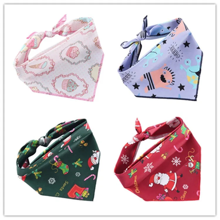 Cute Print Bandana with Collar