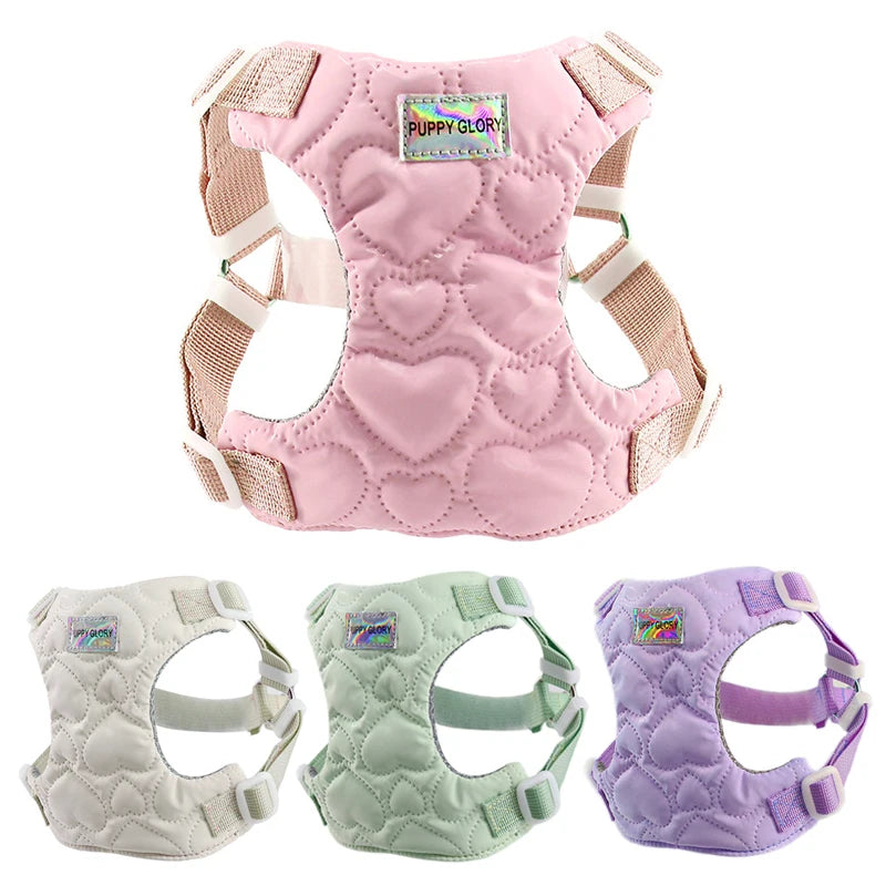 Adjustable Heart Pattern Dog Harness