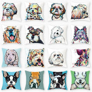 Cute Dog Yorkie Sofa Pillowcase