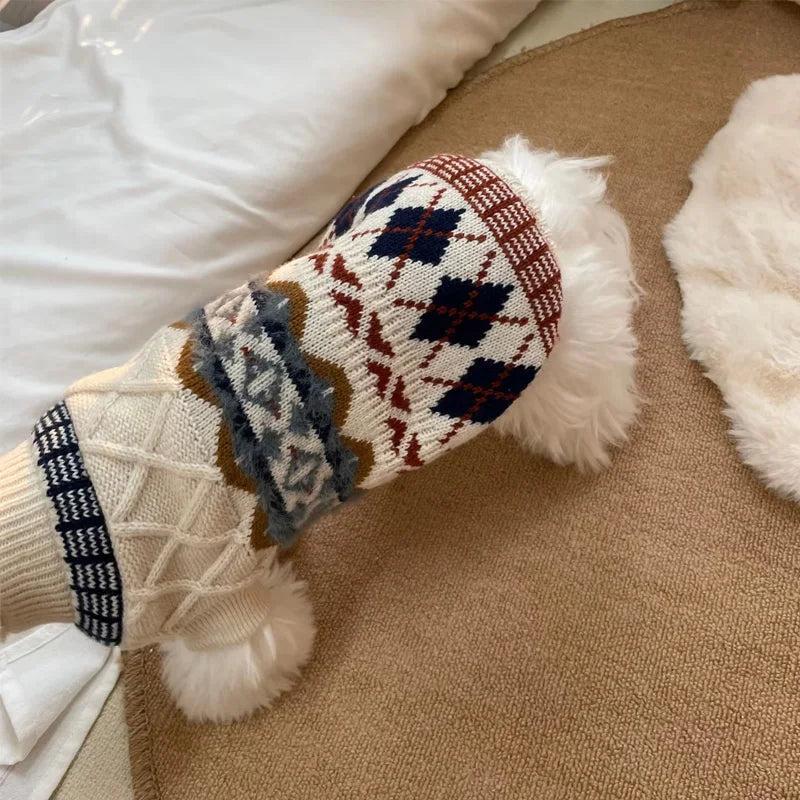 Turtleneck Knitted Winter Dog Clothes